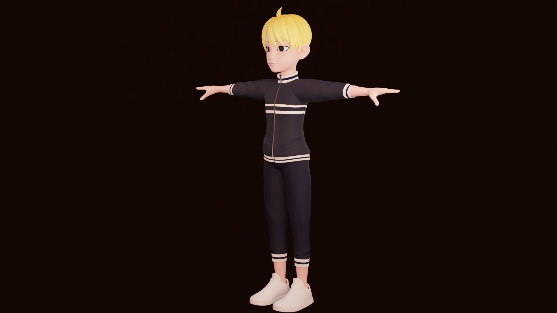 Cartoon Boy - Fully Rigged Low-poly 3D model_6