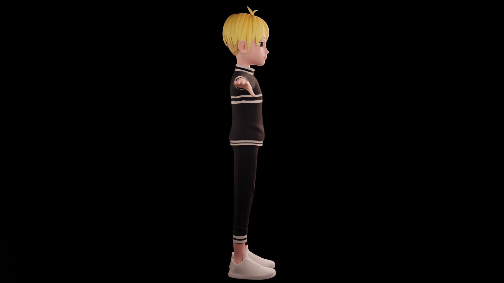 Cartoon Boy - Fully Rigged Low-poly 3D model_11