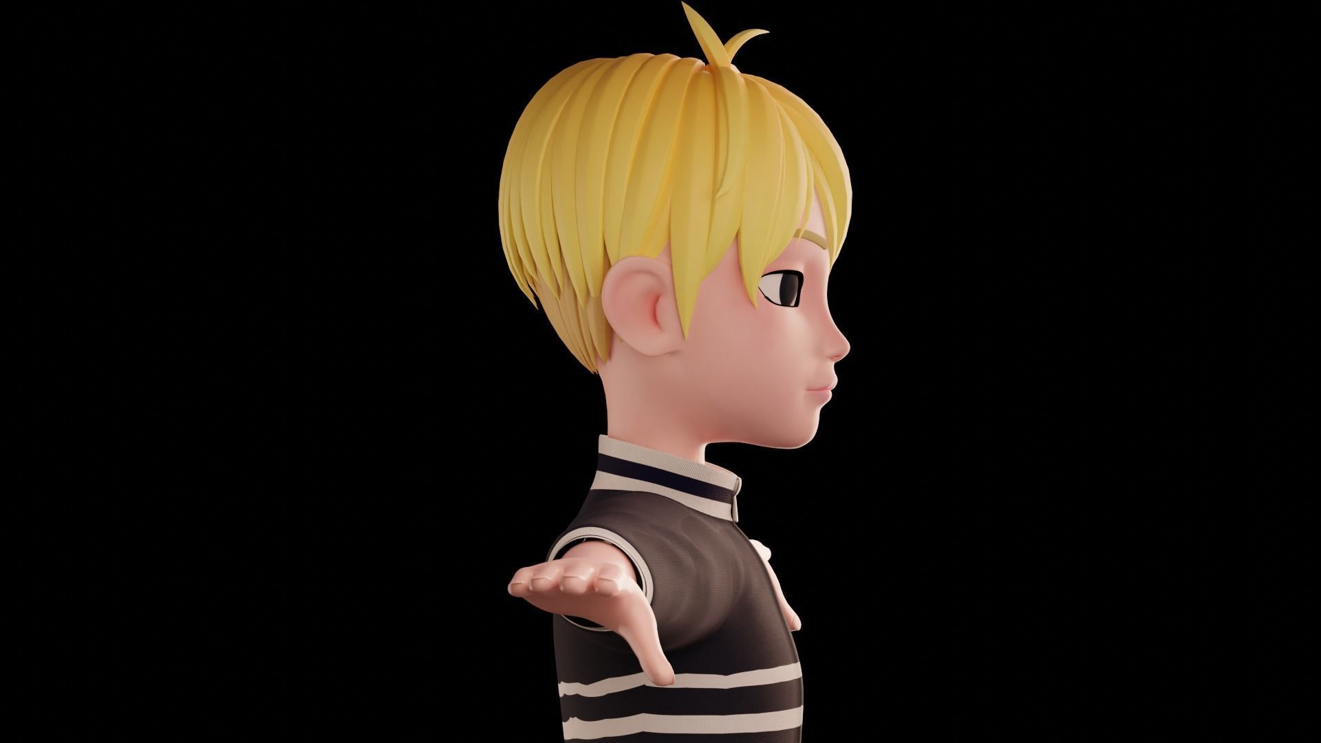Cartoon Boy - Fully Rigged Low-poly 3D model_16