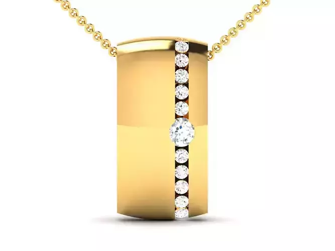 Solitaire Women Pendants 3dm STL OBJ FBX Render Details