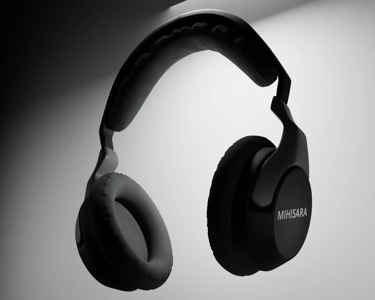 Headphones pair of Low-poly 3D model_0