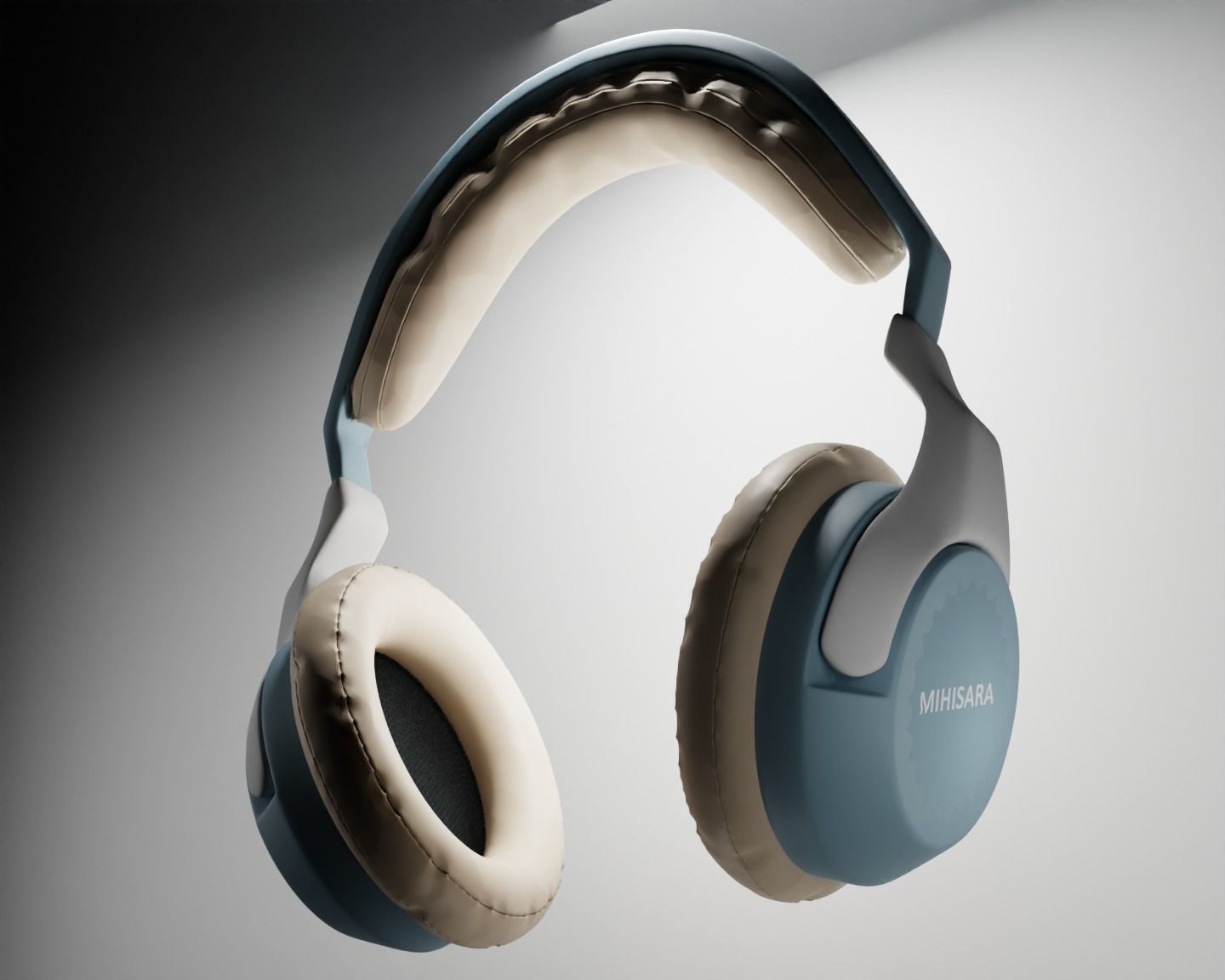 Headphones pair of Low-poly 3D model_2