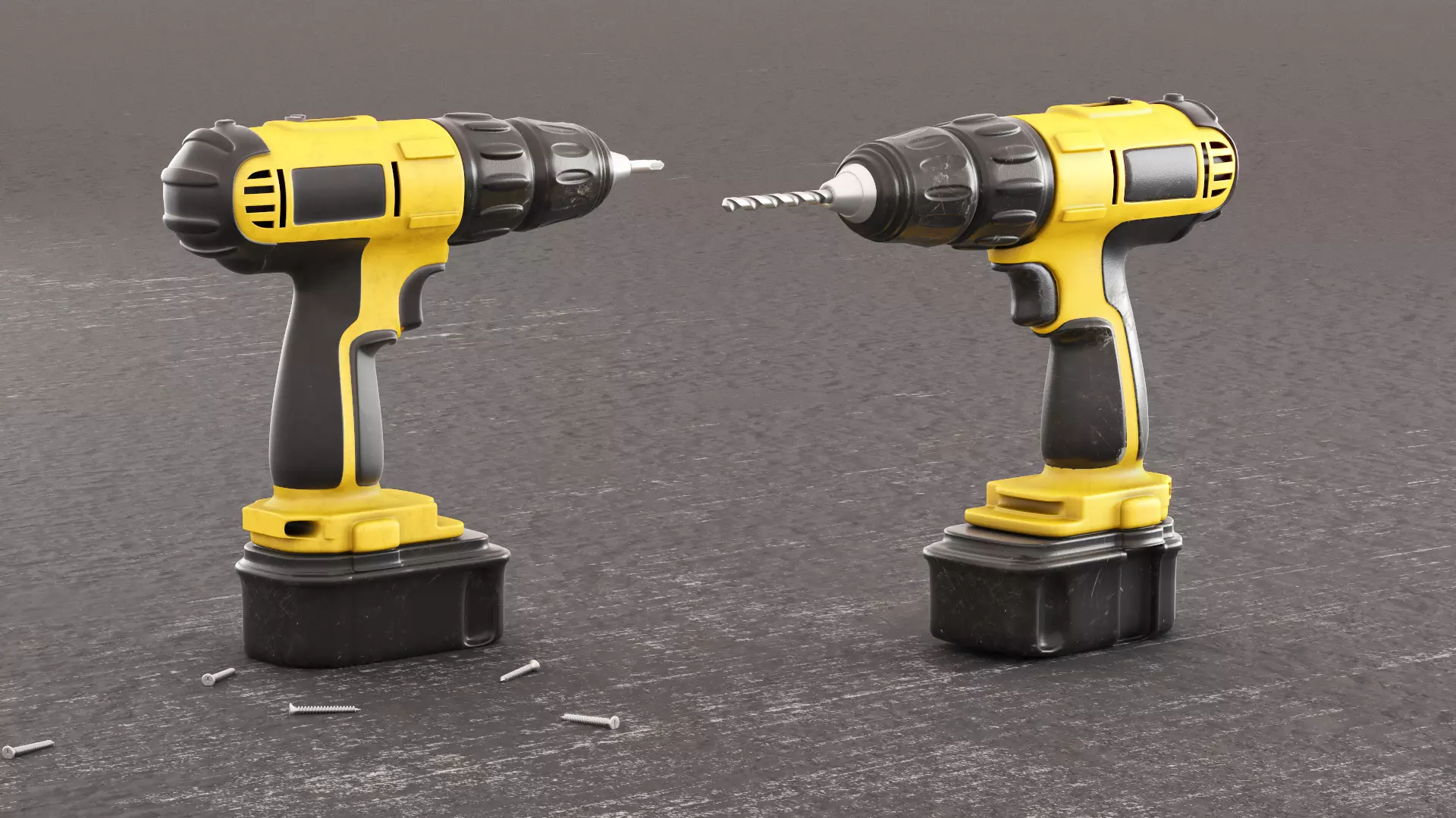 Screwdriver Drill and Drill 3D model_0