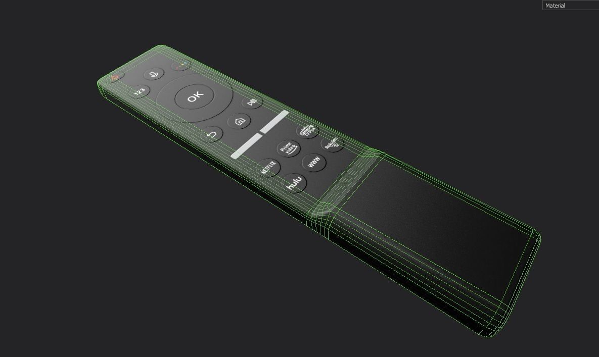 Tv Remote 06 Low-poly 3D model_1