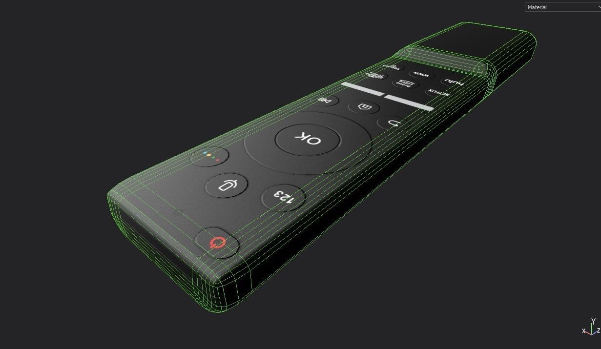 Tv Remote 06 Low-poly 3D model_14