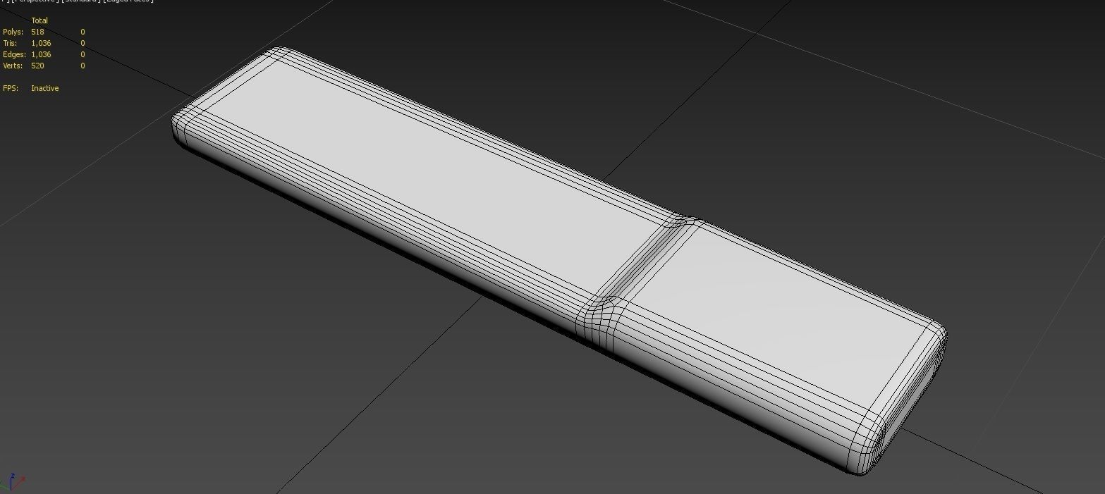 Tv Remote 06 Low-poly 3D model_16