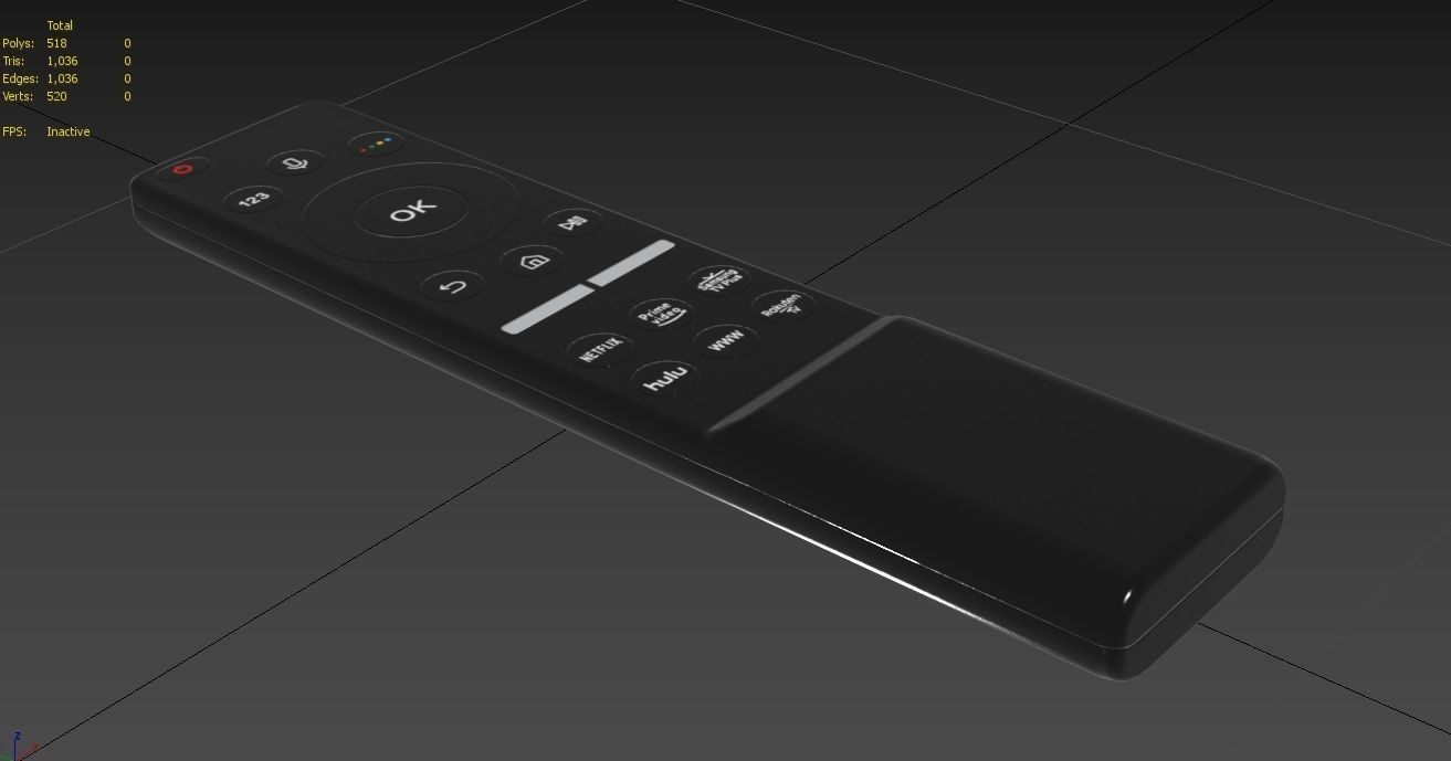 Tv Remote 06 Low-poly 3D model_17