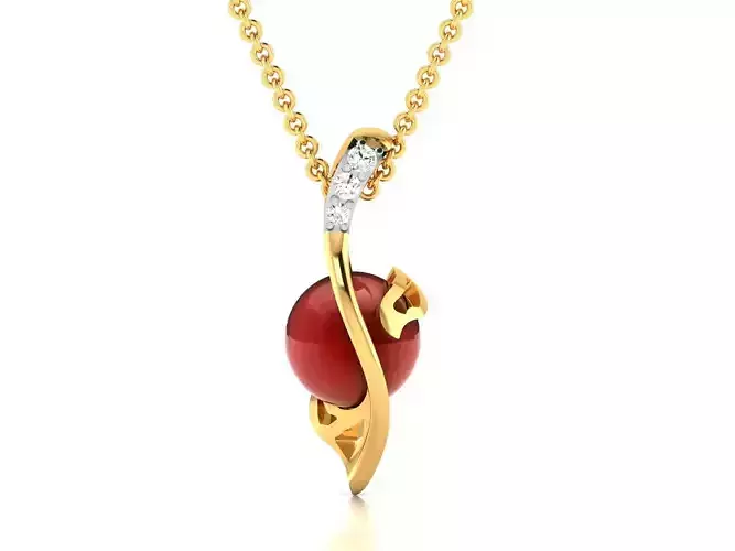 Solitaire Women Pendants 3dm STL OBJ FBX Render Details