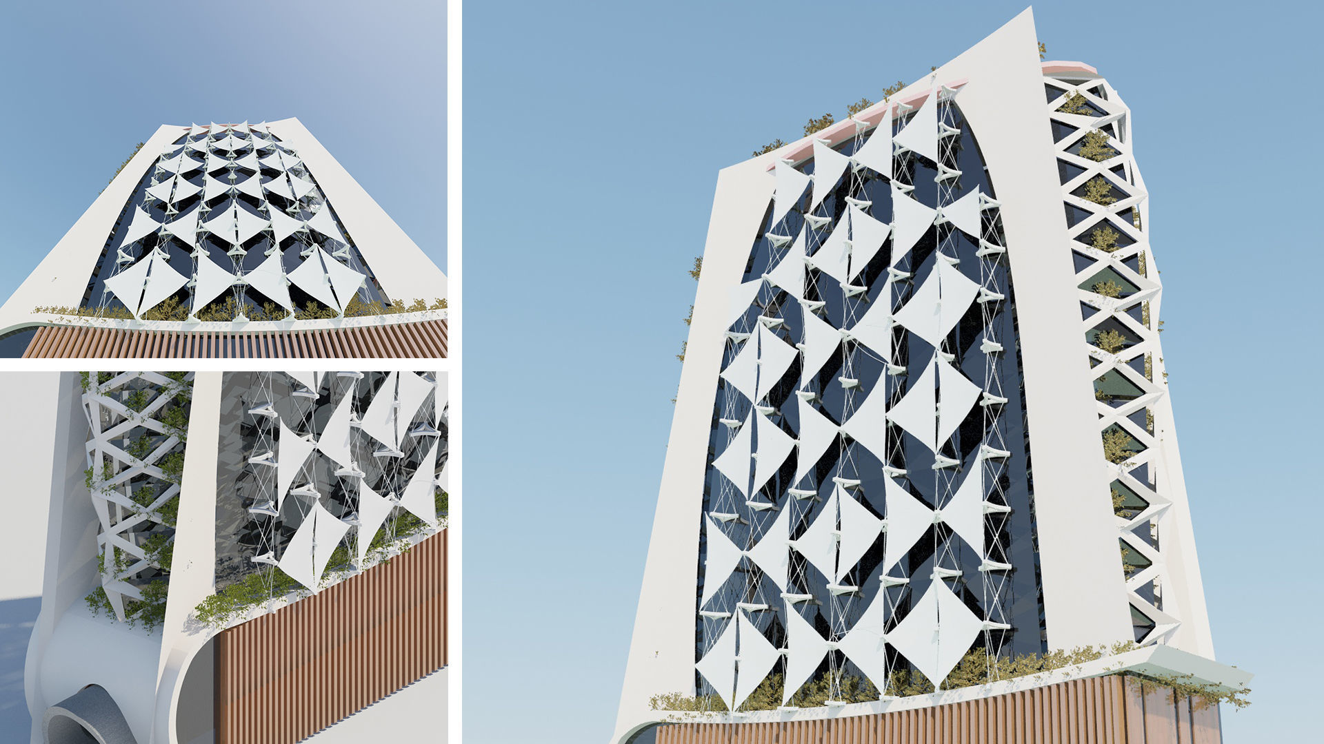 Sustainable Modern Tower 3D model_2