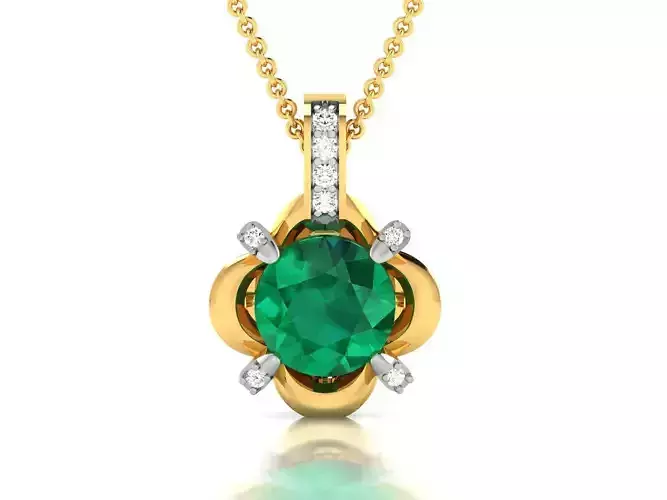 Solitaire Women Pendants 3dm STL OBJ FBX Render Details