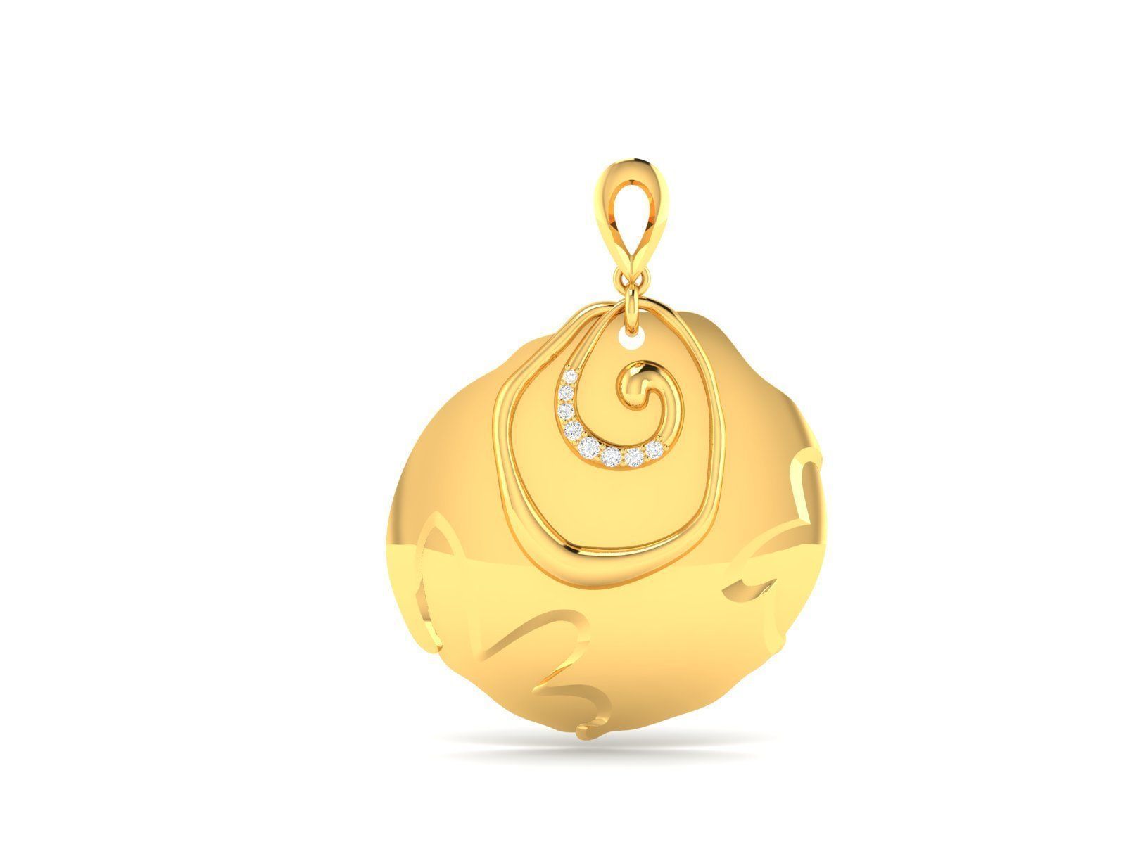 Solitaire Women Pendants 3dm STL OBJ FBX Render Details 3D print model_9