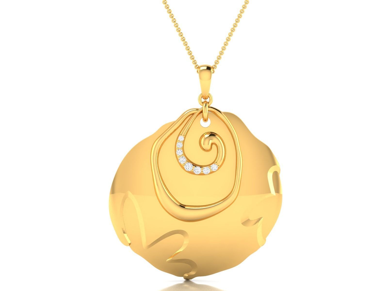 Solitaire Women Pendants 3dm STL OBJ FBX Render Details 3D print model_4