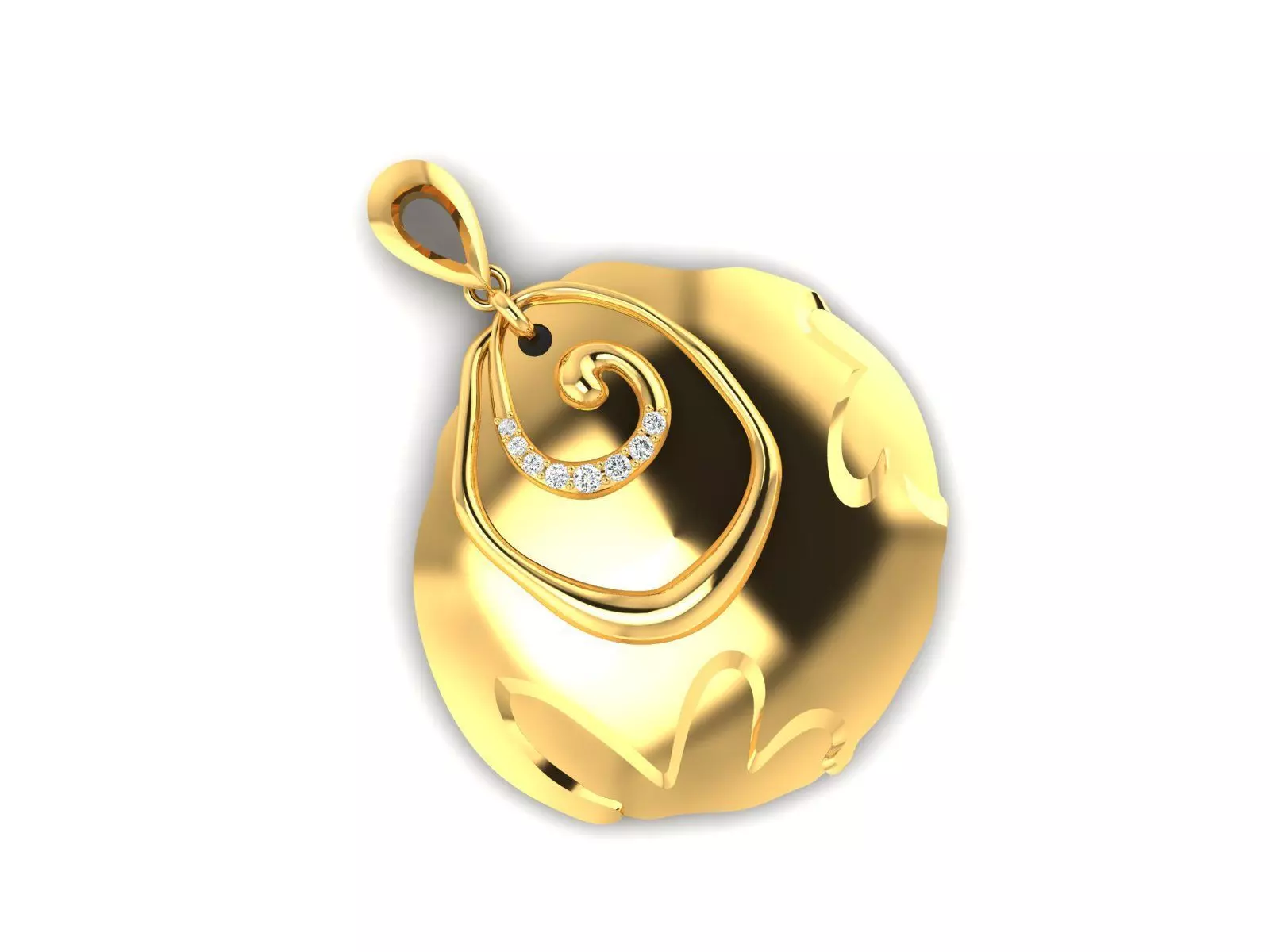 Solitaire Women Pendants 3dm STL OBJ FBX Render Details 3D print model_0