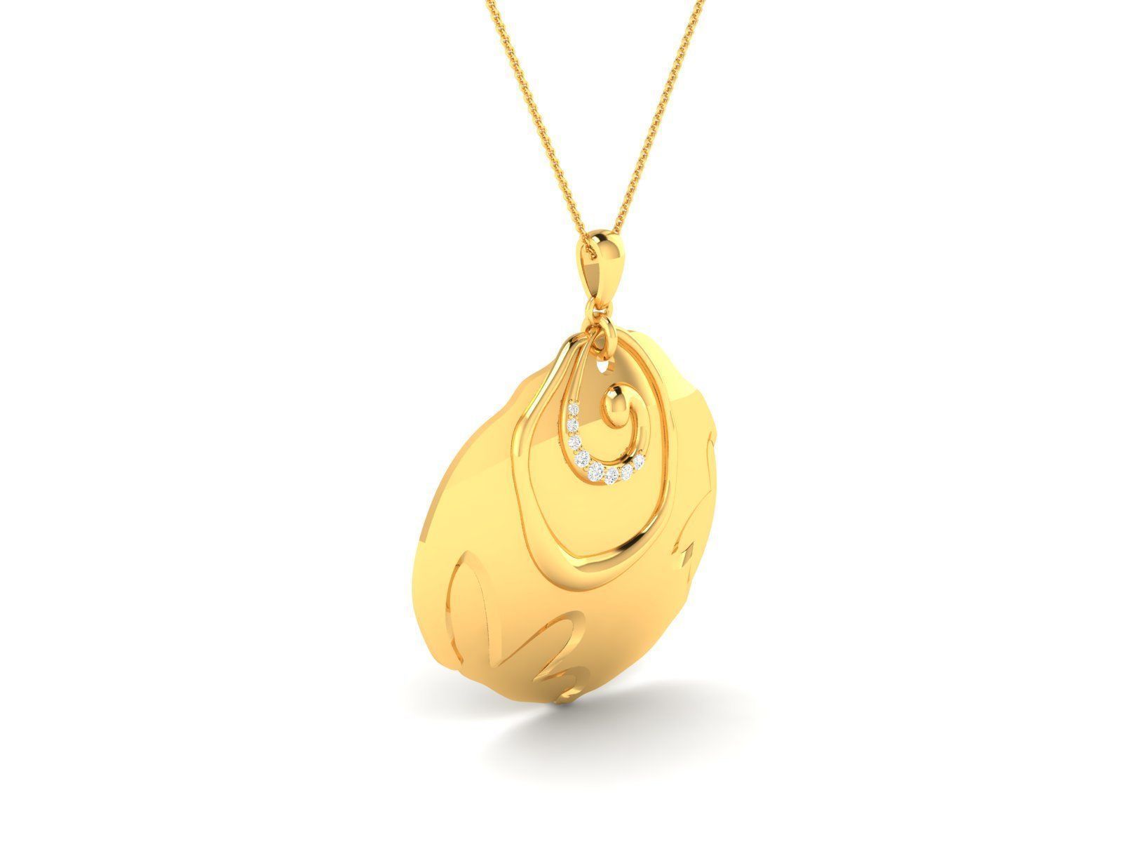 Solitaire Women Pendants 3dm STL OBJ FBX Render Details 3D print model_1