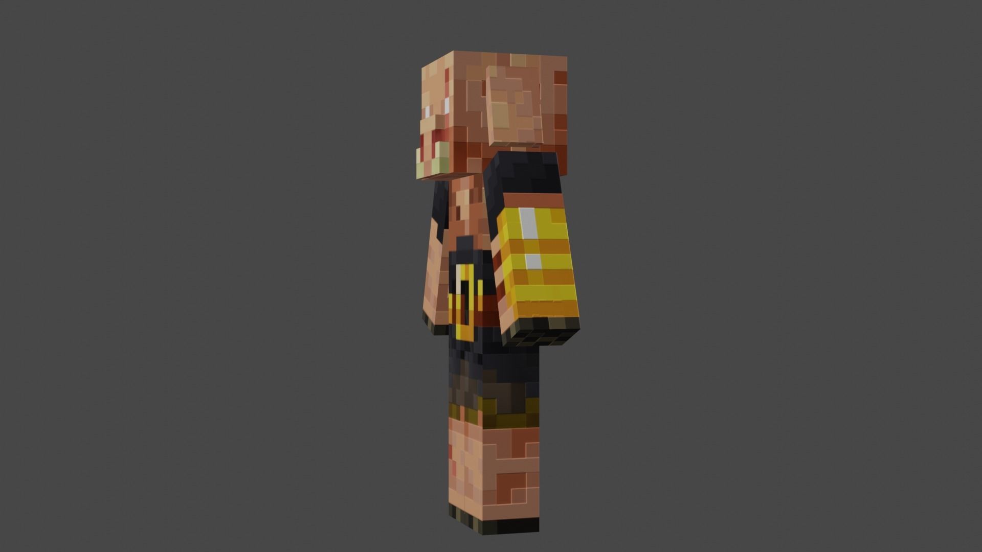 MINECRAFT PIGLIN 3D MODEL RIGGED ANIMATED Low-poly 3D model Low-poly 3D model_11