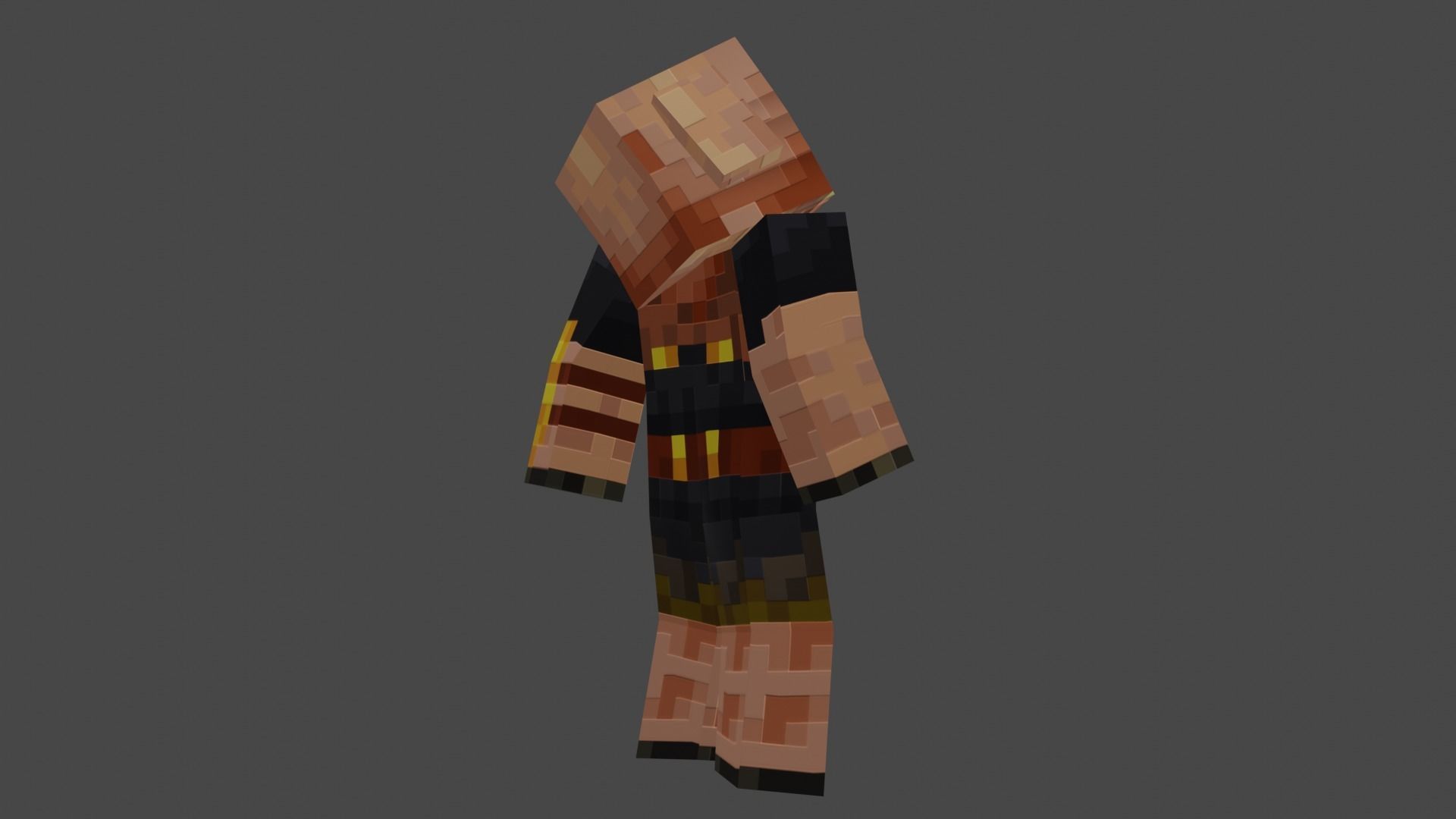 MINECRAFT PIGLIN 3D MODEL RIGGED ANIMATED Low-poly 3D model Low-poly 3D model_3