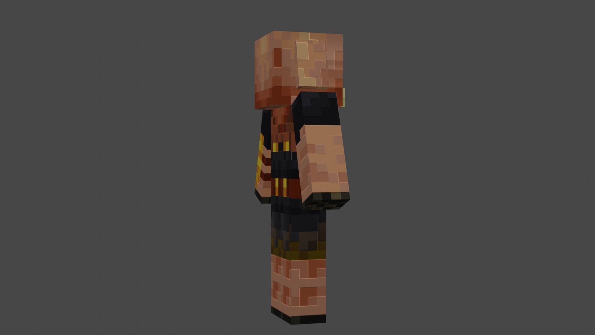 MINECRAFT PIGLIN 3D MODEL RIGGED ANIMATED Low-poly 3D model Low-poly 3D model_8