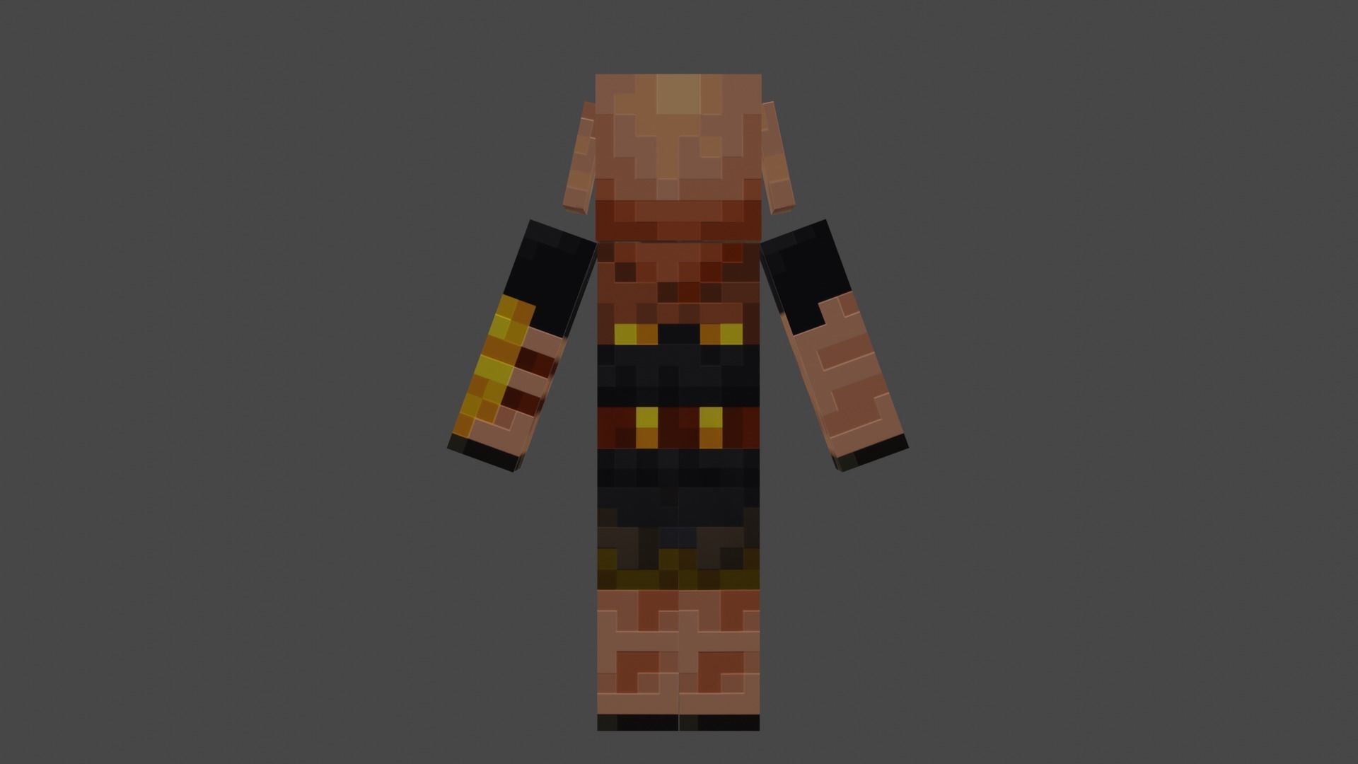 MINECRAFT PIGLIN 3D MODEL RIGGED ANIMATED Low-poly 3D model Low-poly 3D model_9