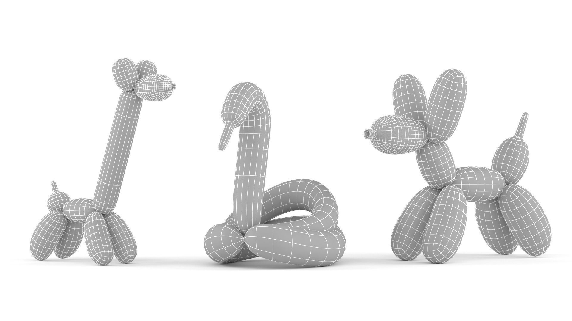 Balloon Animals Collection 3D model_10