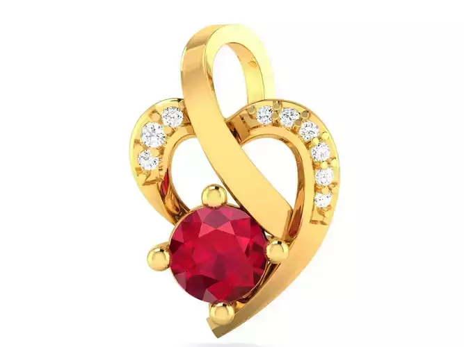 Solitaire Women Pendants 3dm STL OBJ FBX Render Details