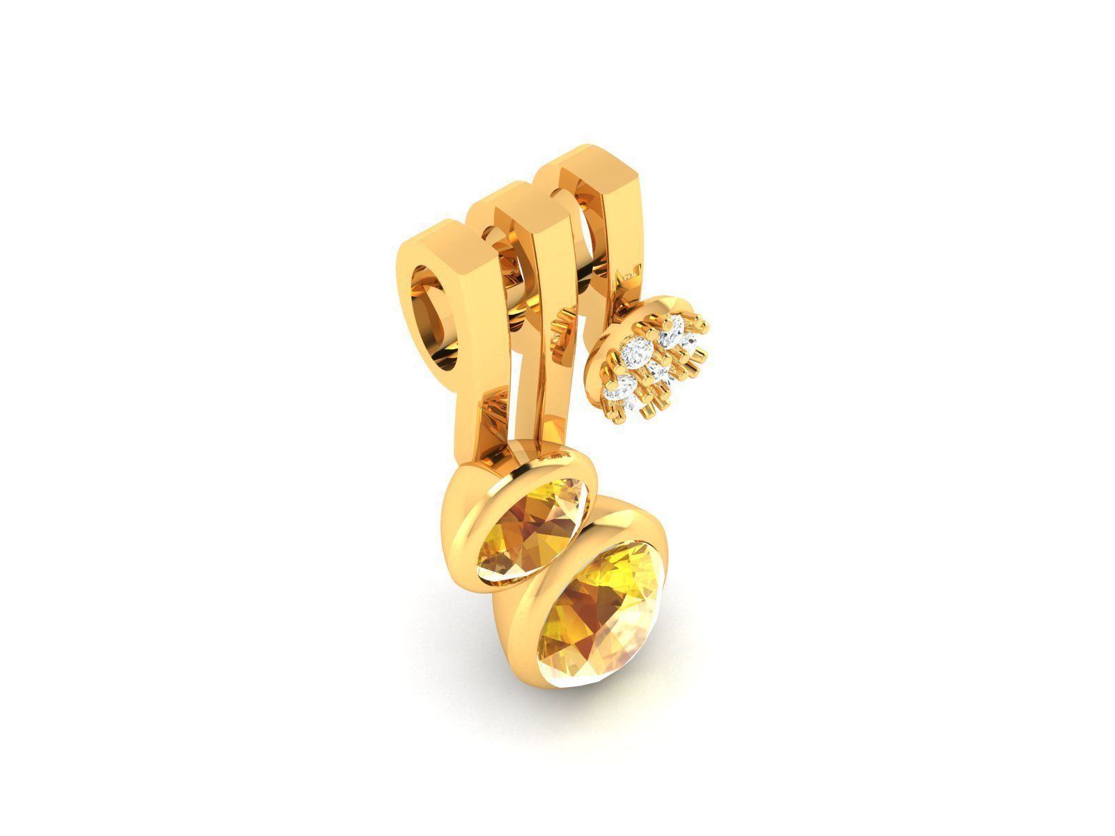 Oval Stone Pendants 3dm STL OBJ FBX Render Details 3D print model_7