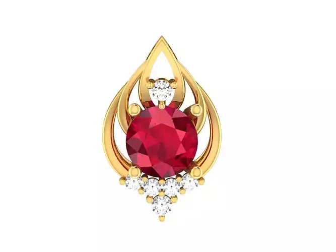 Solitaire Women Pendants 3dm STL OBJ FBX Render Details