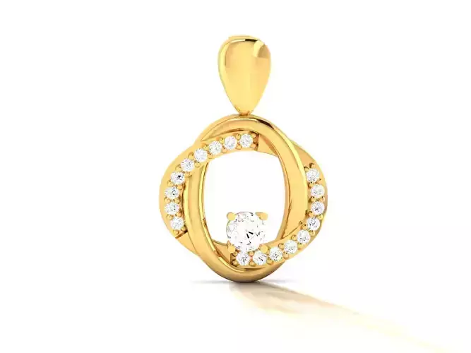 Solitaire Women Pendants 3dm STL OBJ FBX Render Details