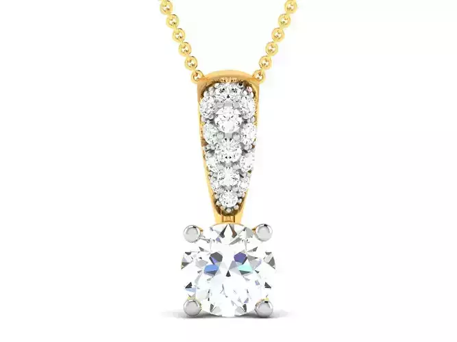 Solitaire Women Pendants 3dm STL OBJ FBX Render Details