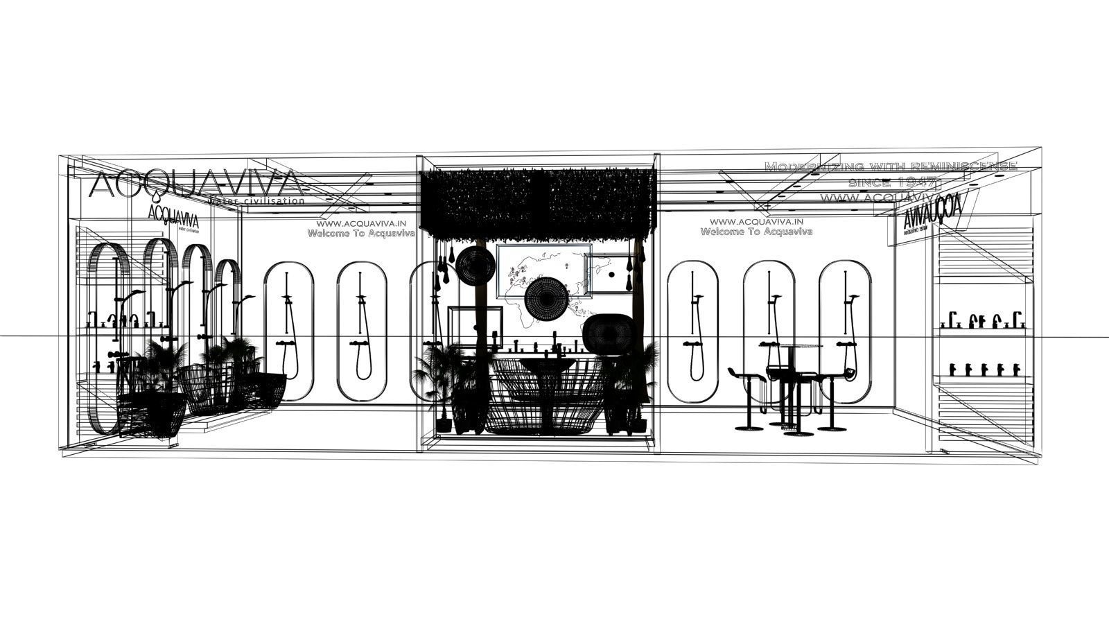 Exhibition Stall size 10x5Mtr Two Side Open 3D model 3D model_6