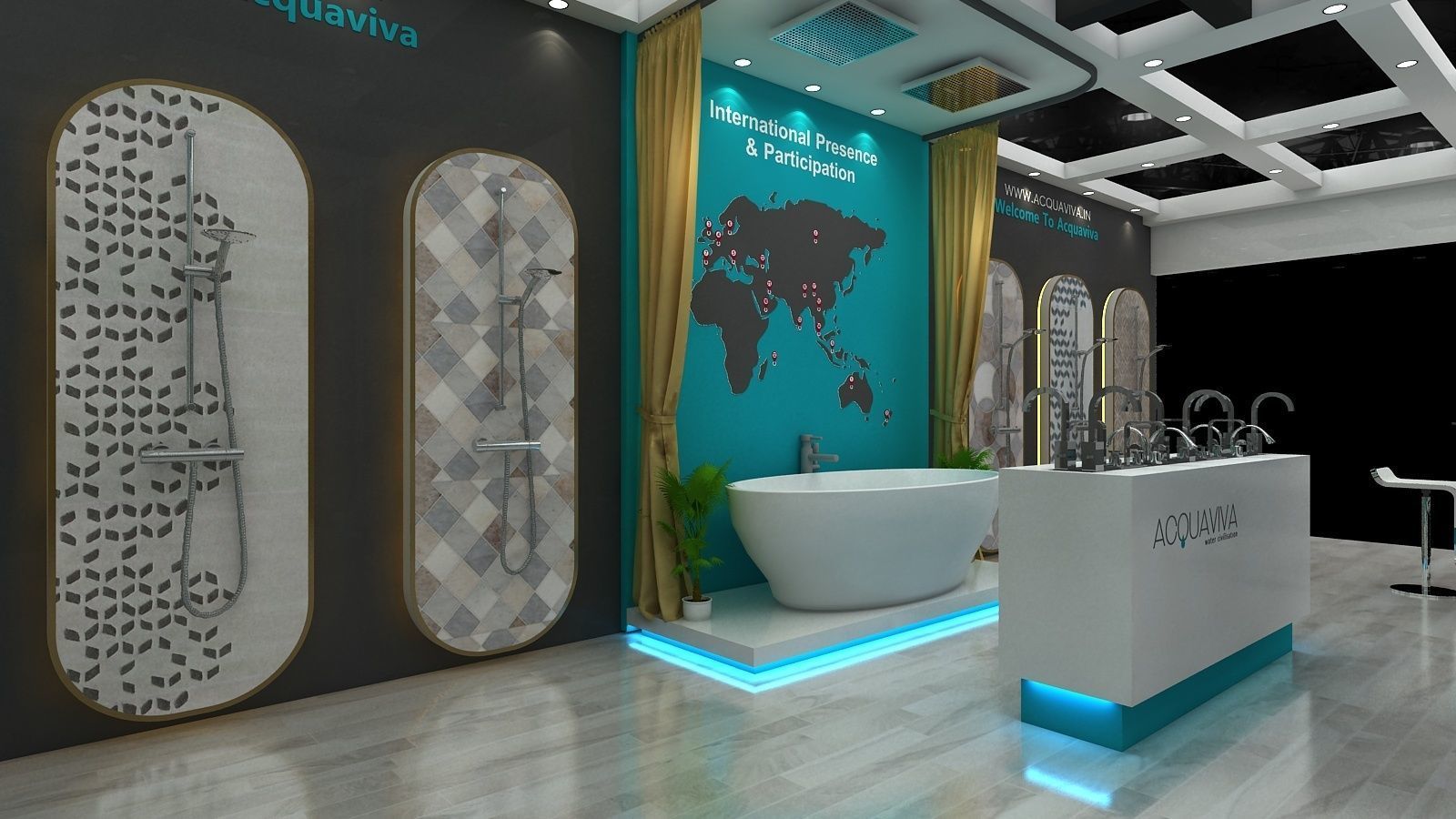 Exhibition Stall size 10x5Mtr Two Side Open 3D model 3D model_4