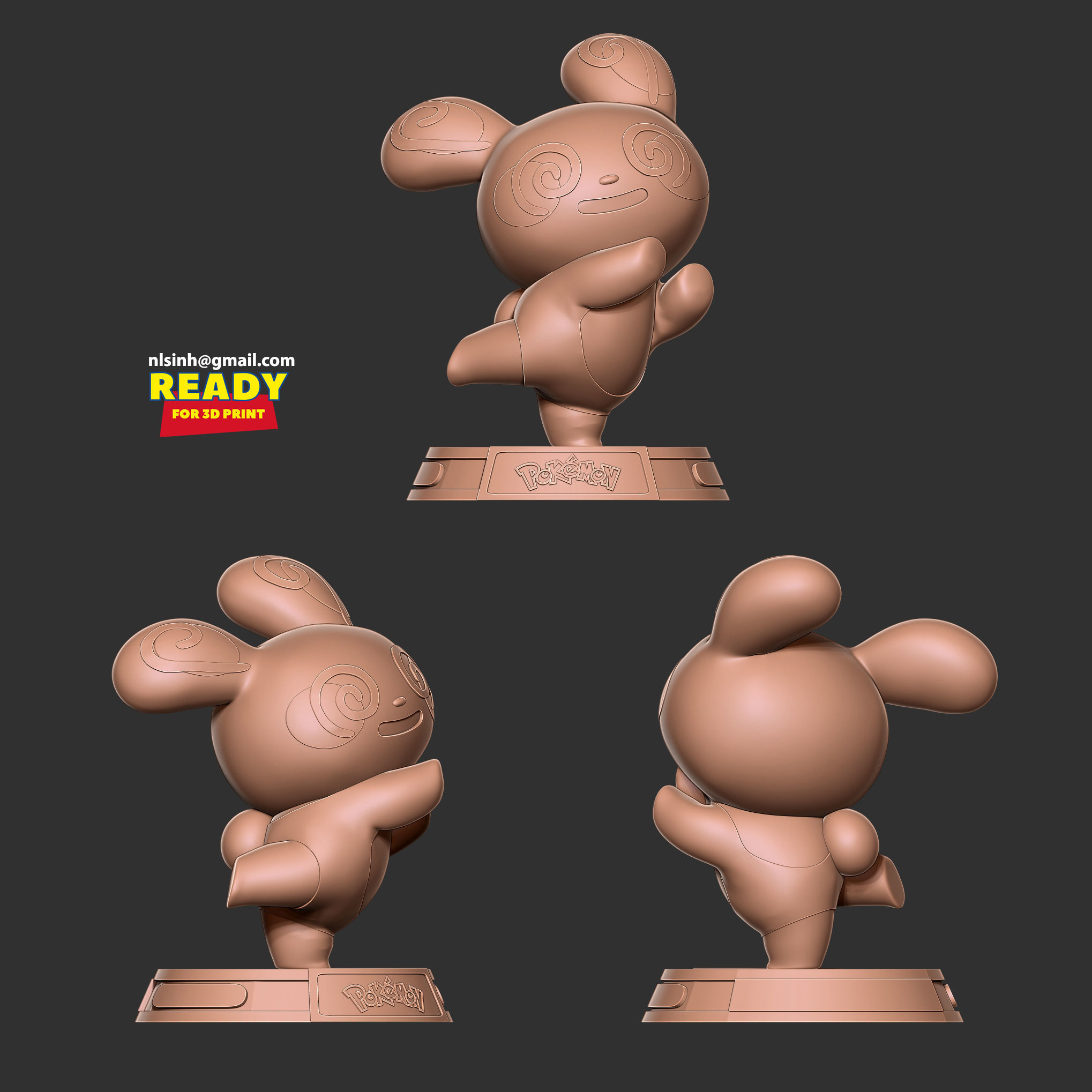 Spinda - Pokemon Fanart 3D print model_7