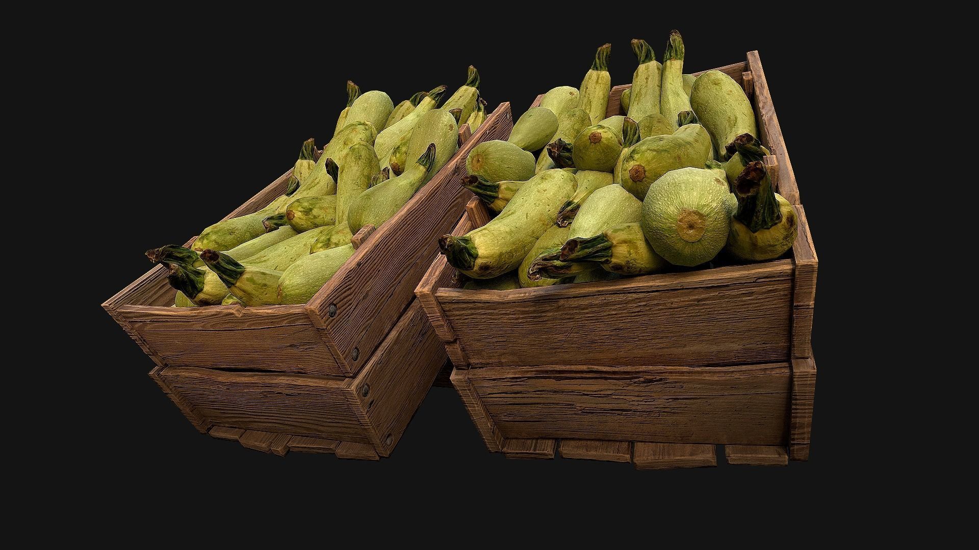 Crate Marrows Box Stand Low-poly 3D model_20