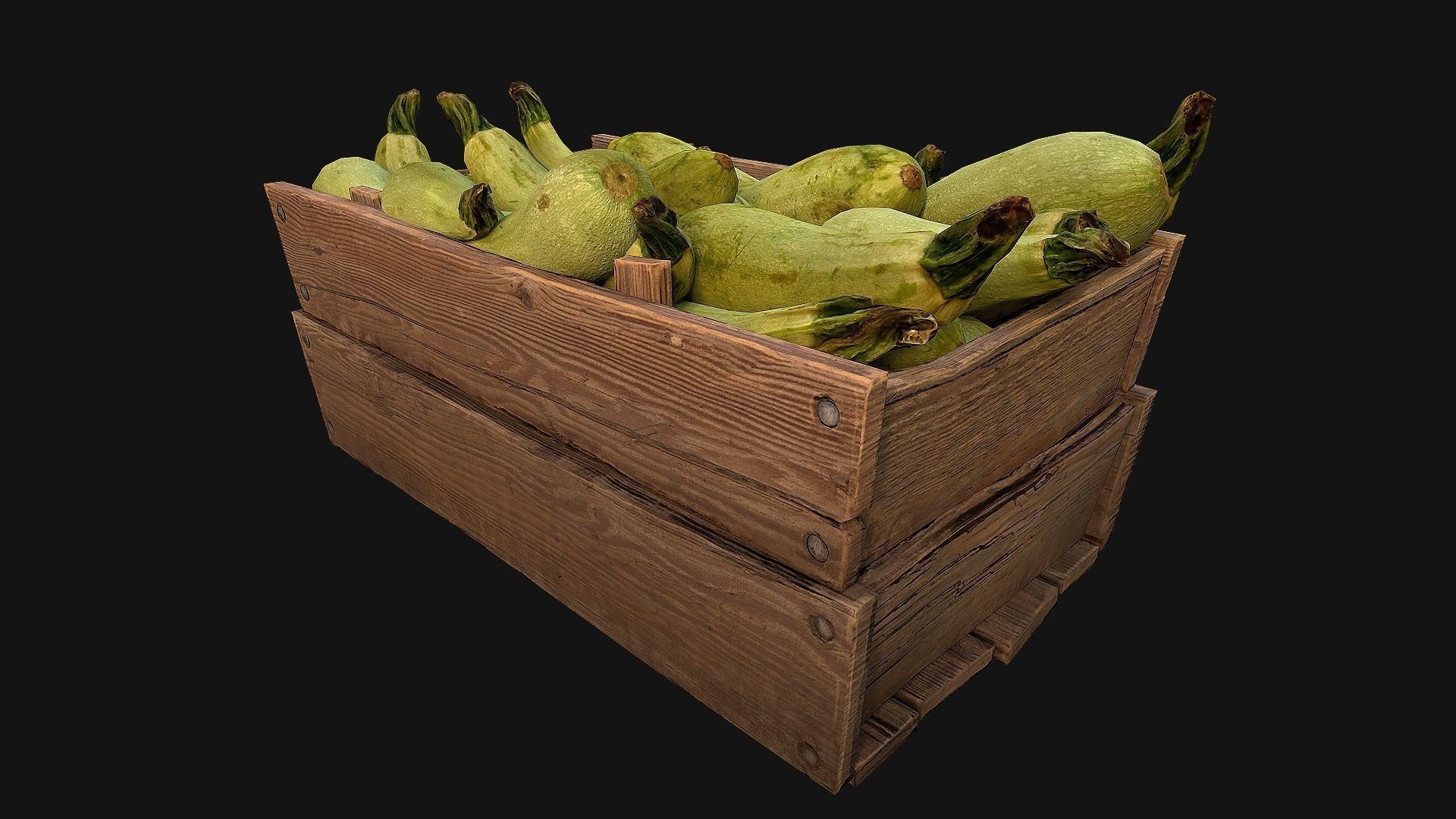 Crate Marrows Box Stand Low-poly 3D model_11