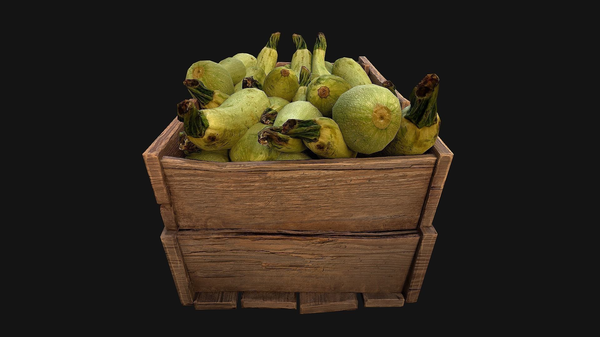 Crate Marrows Box Stand Low-poly 3D model_12