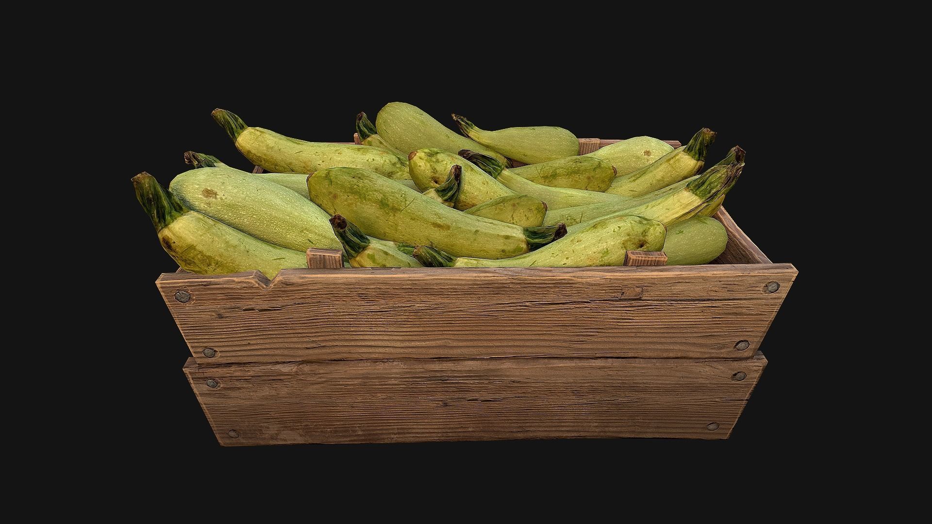 Crate Marrows Box Stand Low-poly 3D model_8