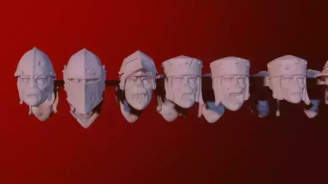 Ghoul Heads Knight 3D print model