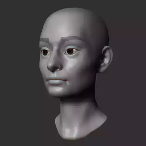 Female head sculpt 3D model