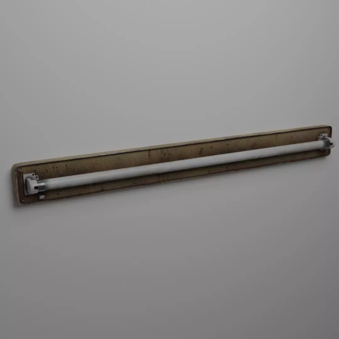 Fluorescent Lamp Low-poly 3D model