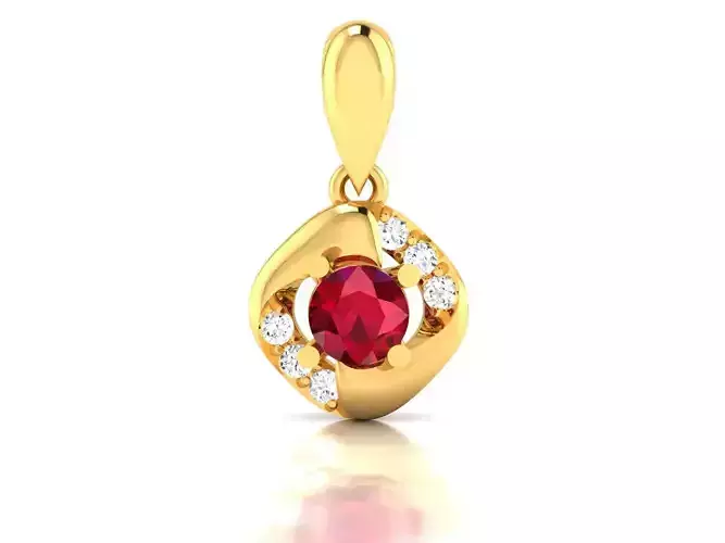 Solitaire Women Pendants 3dm STL OBJ FBX Render Details