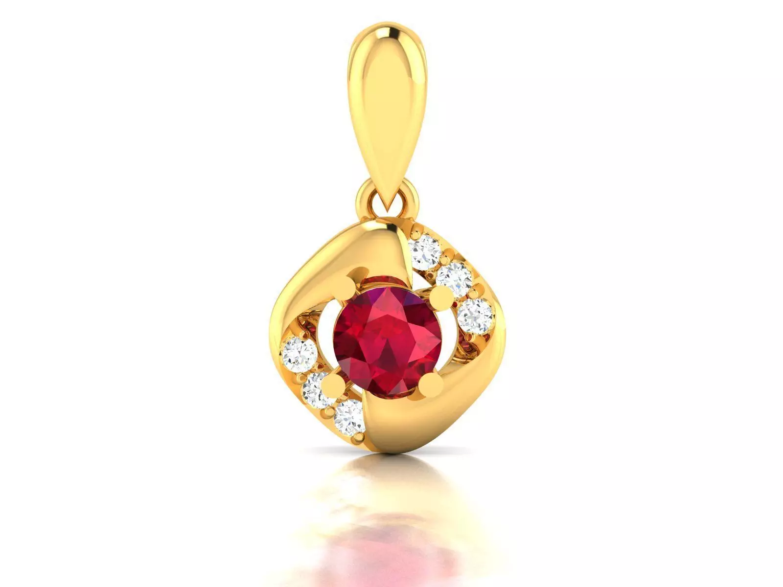 Solitaire Women Pendants 3dm STL OBJ FBX Render Details 3D print model_0