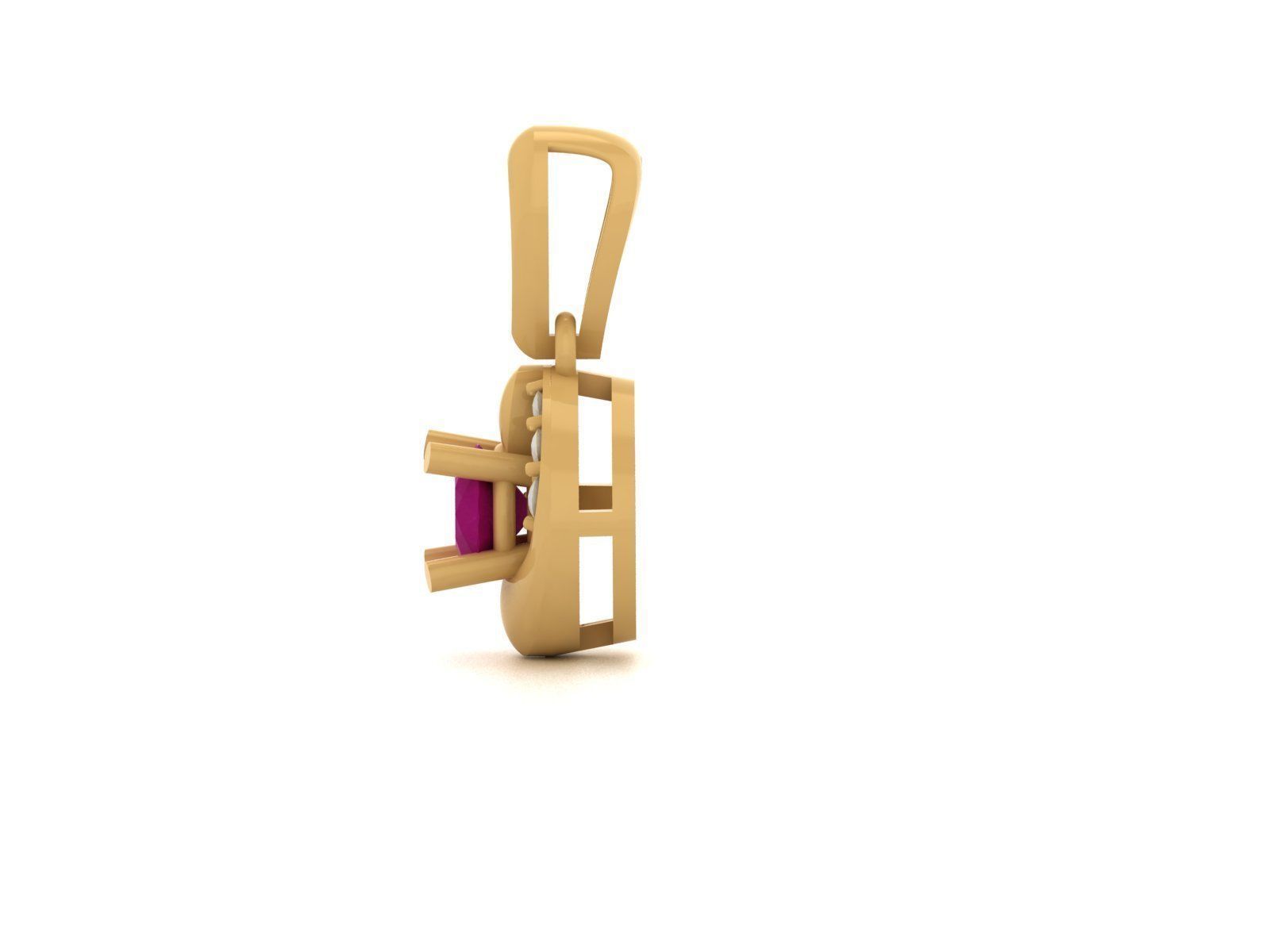 Solitaire Women Pendants 3dm STL OBJ FBX Render Details 3D print model_5