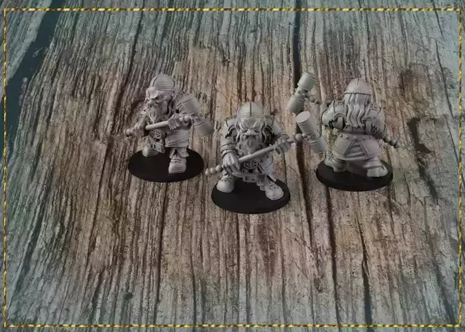 Dwarf Fighter Free 3D print model