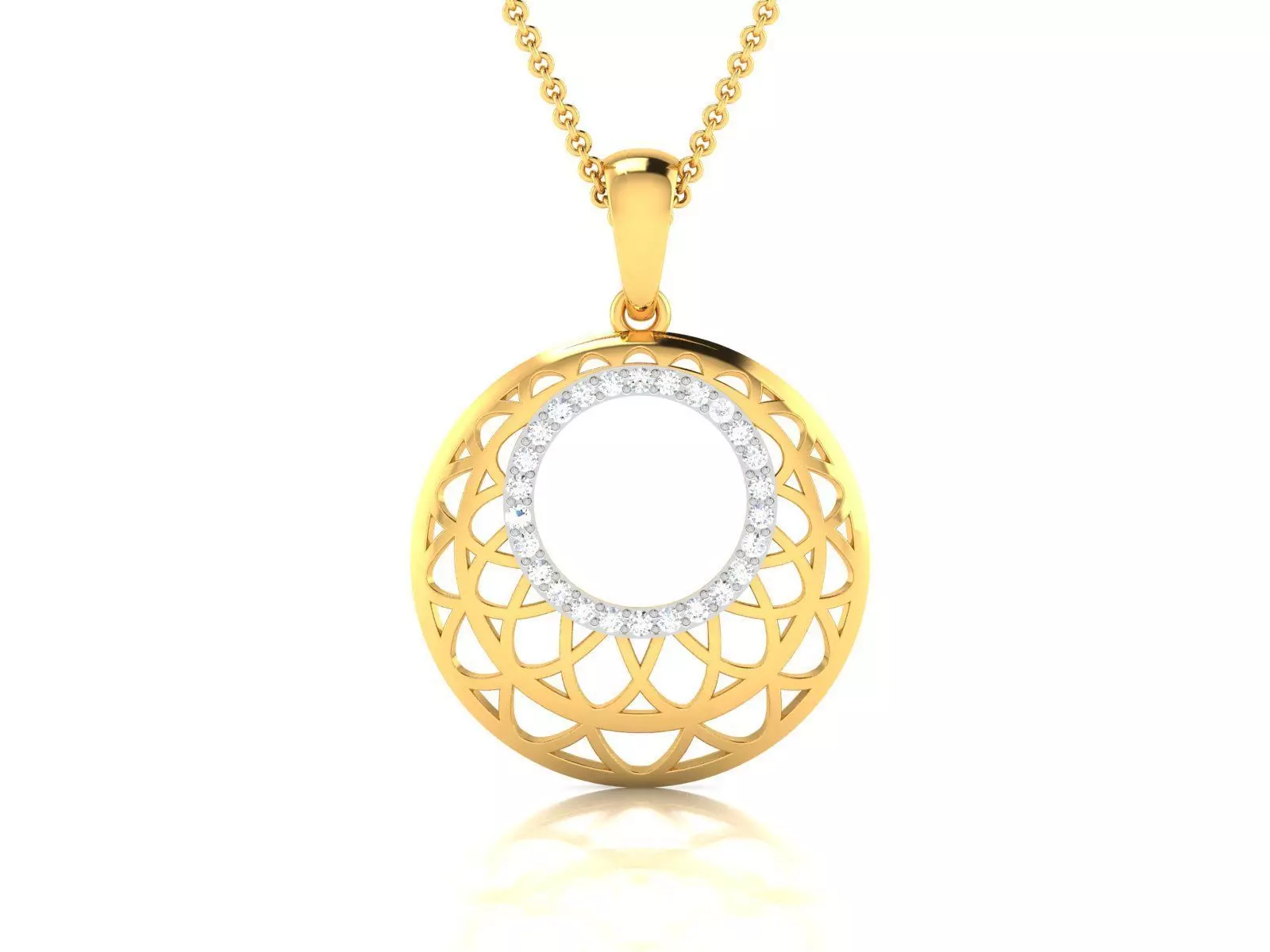 Solitaire Women Pendant 3DM STL OBJ FBX Render Details 3D print model_0
