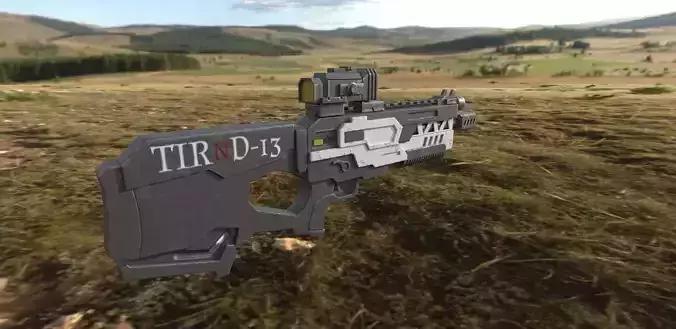 TIRND-13 gun in middle of field