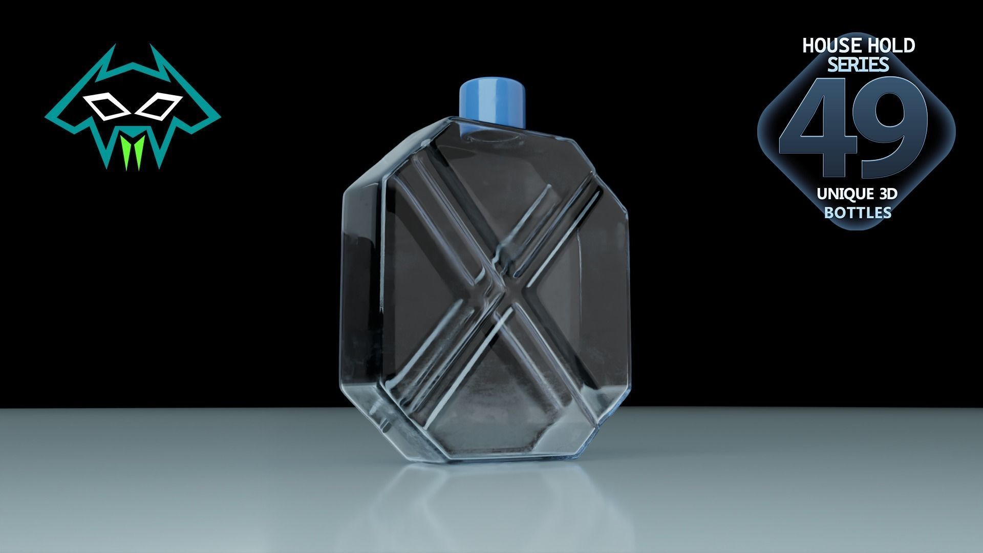 House Hold Series - 49 Unique 3D Bottles - 1st Batch Low-poly 3D model_3