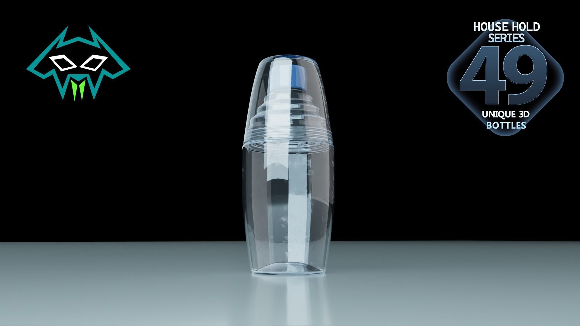 House Hold Series - 49 Unique 3D Bottles - 1st Batch Low-poly 3D model_5