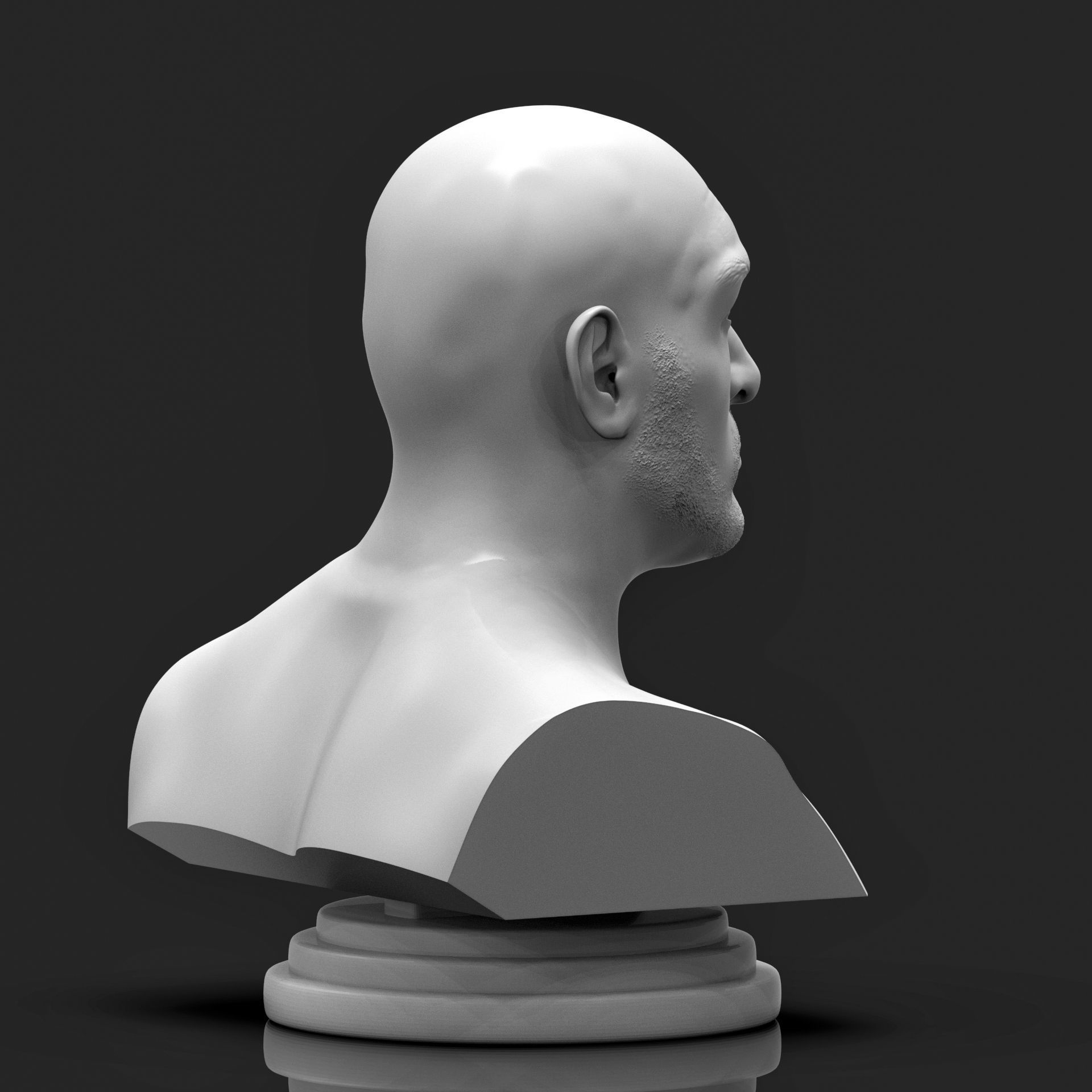 Tyson Fury 3D Printable Bust 3D print model_7