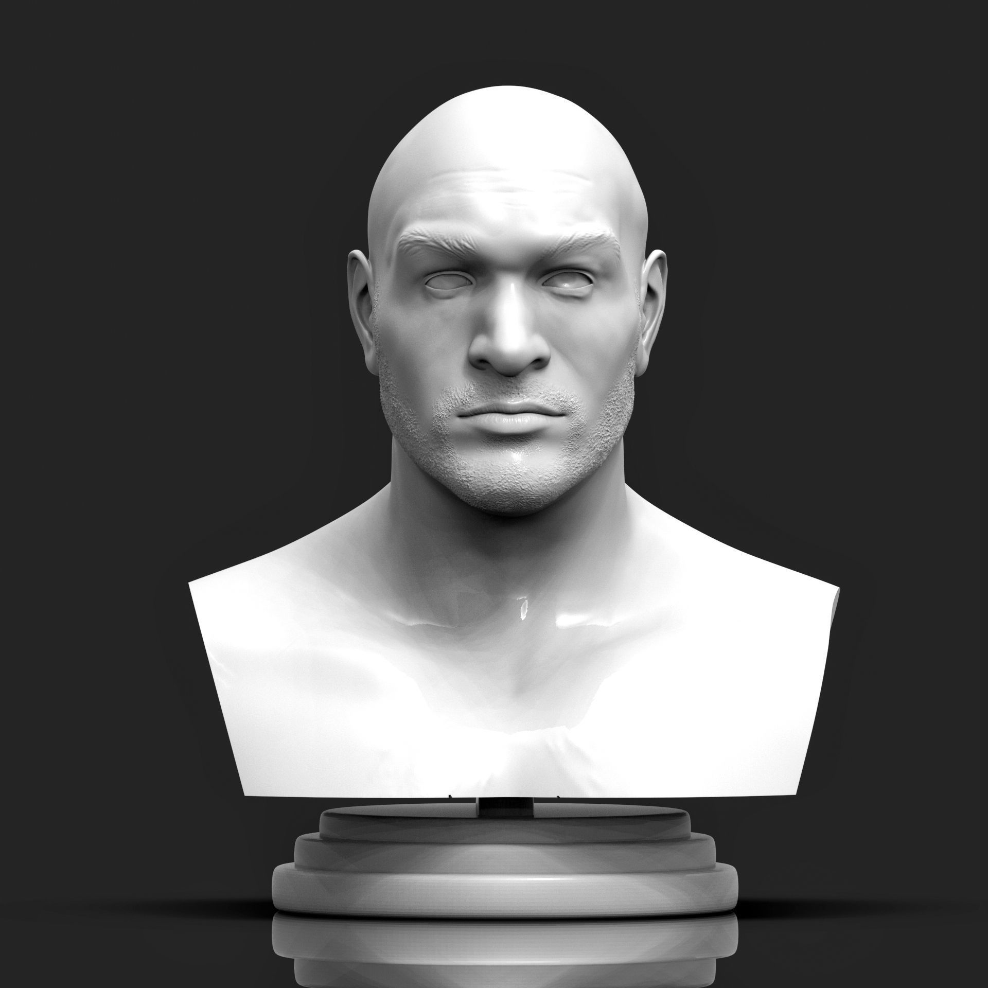 Tyson Fury 3D Printable Bust 3D print model_2