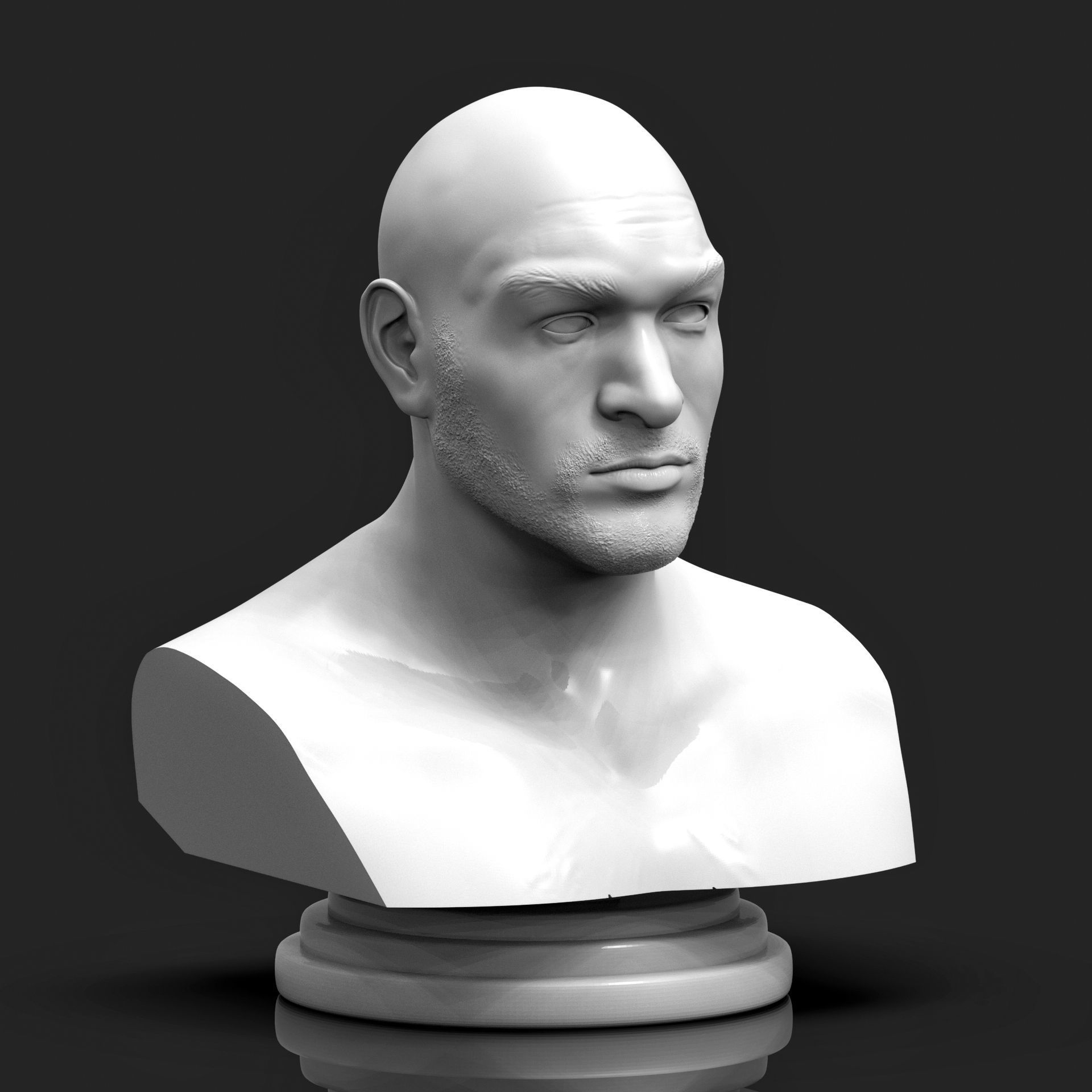 Tyson Fury 3D Printable Bust 3D print model_8