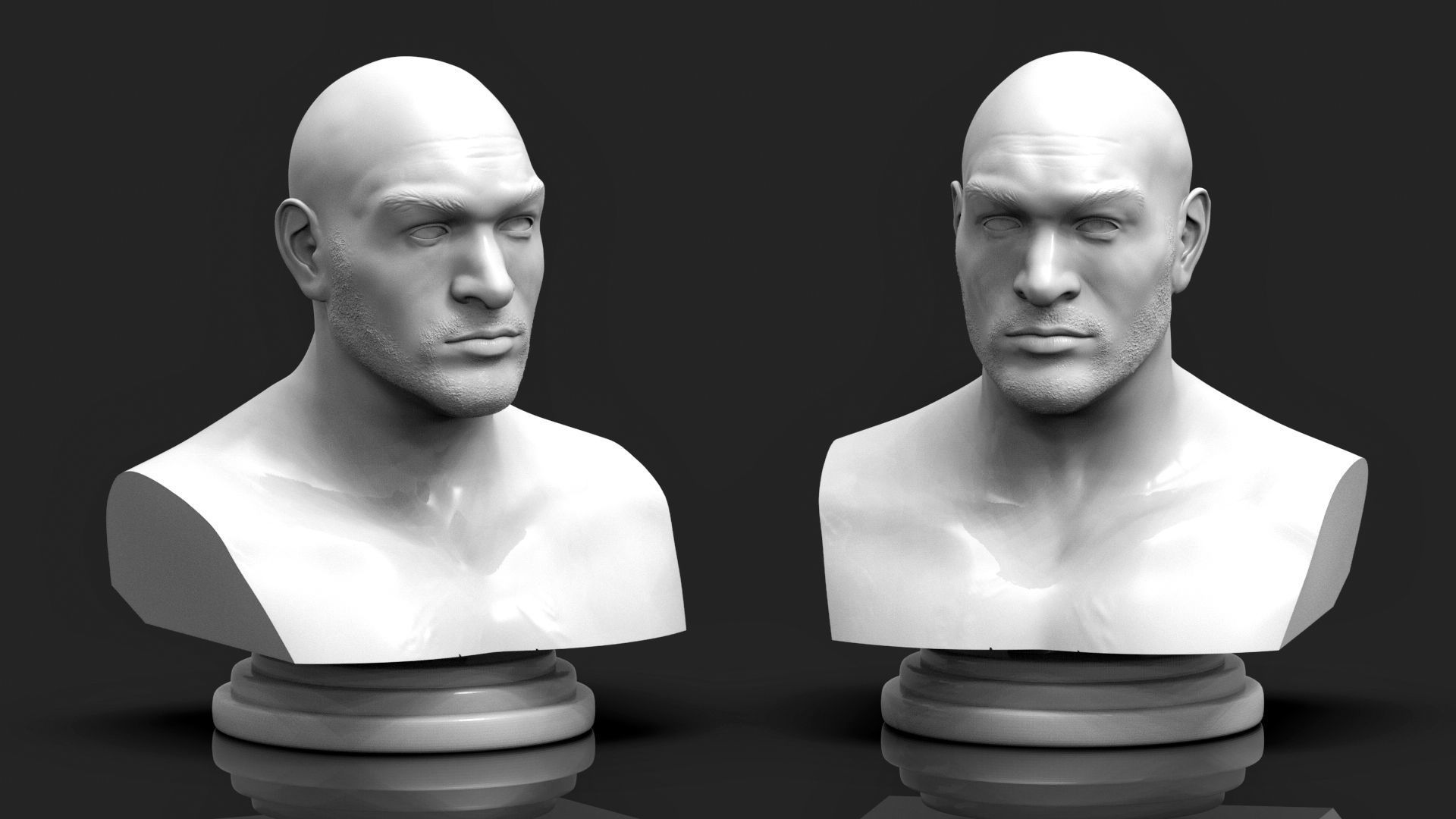 Tyson Fury 3D Printable Bust 3D print model_1